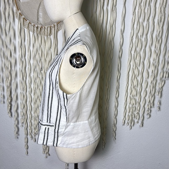 H+ |  Hannoh Wessel Gemma Gilet Size 42(US10) Cotton Linen Silk Vest - Picture 6 of 14